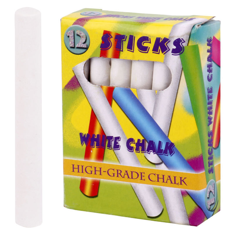 گچ تخته سیاه سفید Sticks بسته 12 عددی