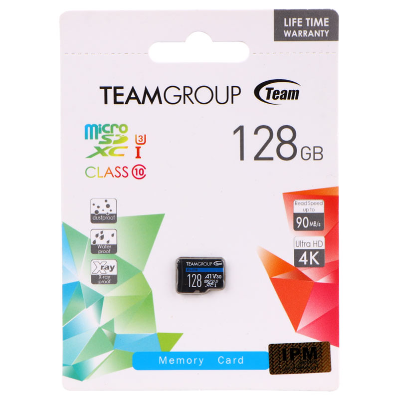 رم میکرو 128 گیگ تیم گروپ TeamGroup Elite A1 V30 U3 C10 90MB/s