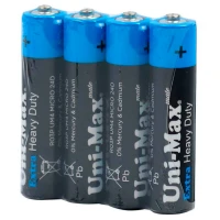باتری چهارتایی نیم قلمی Uni-Max Extra Heavy Duty UB-R03P-SP4S 1.5V AAA بسته 40 عددی شرینک