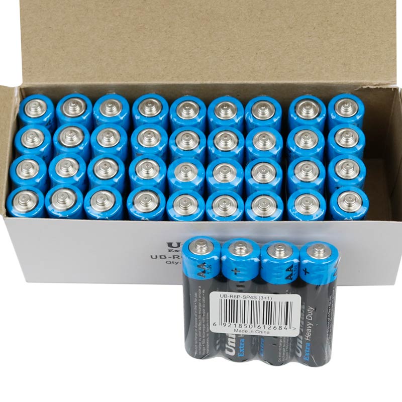 باتری چهارتایی قلمی Uni-Max Extra Heavy Duty UB-R6P-SP4S 1.5V AA بسته 40 عددی شرینک