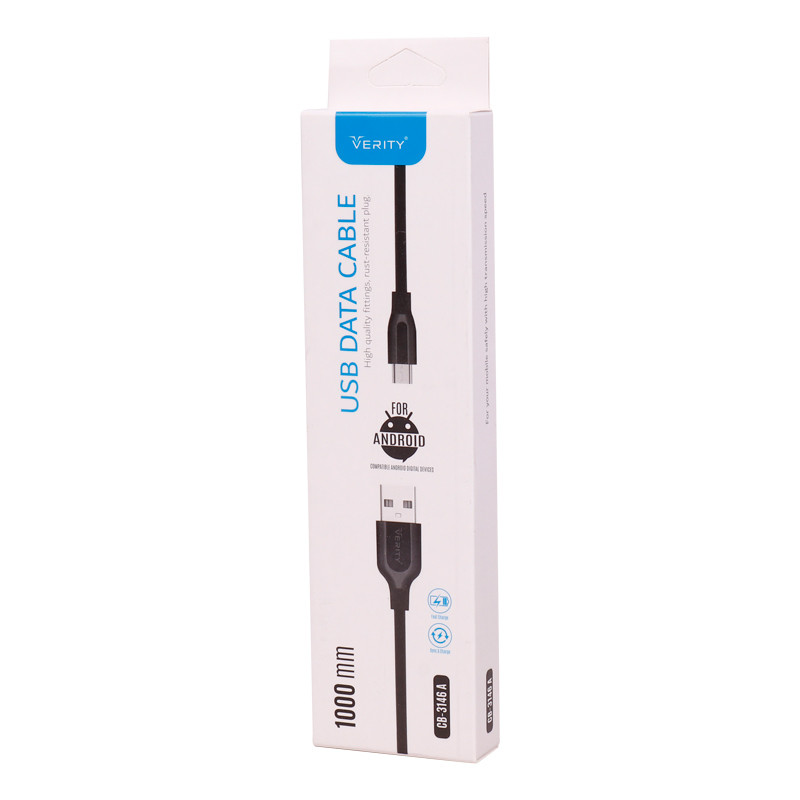 کابل میکرو یو اس بی فست شارژ Verity CB-3146 A 1m