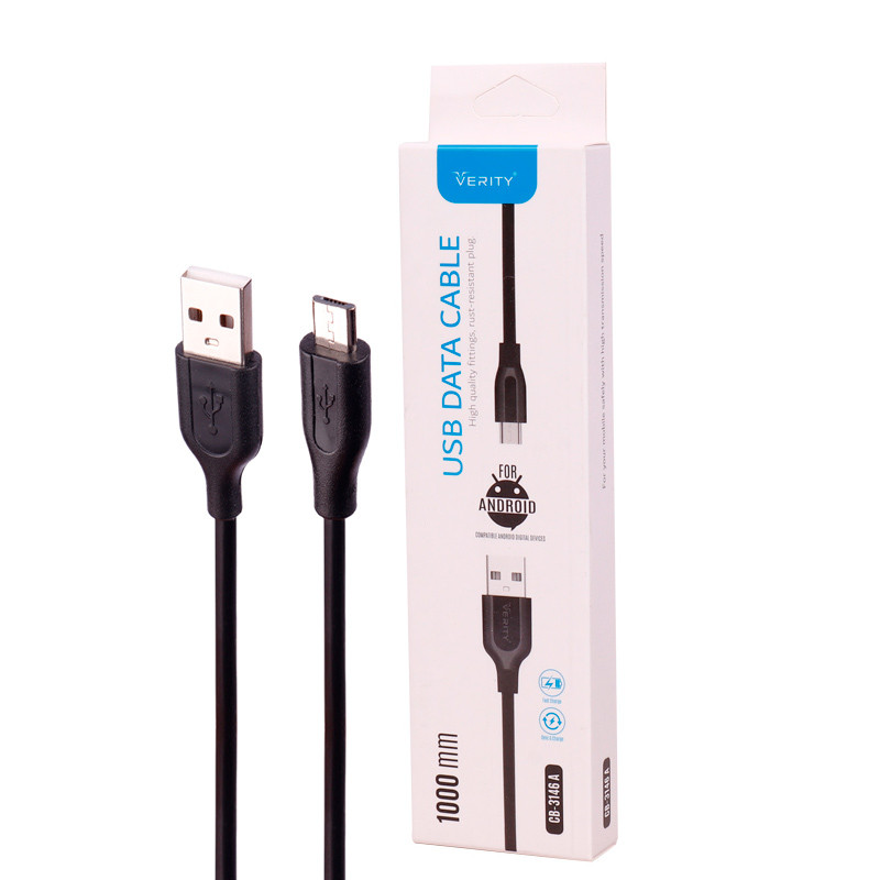 کابل میکرو یو اس بی فست شارژ Verity CB-3146 A 1m