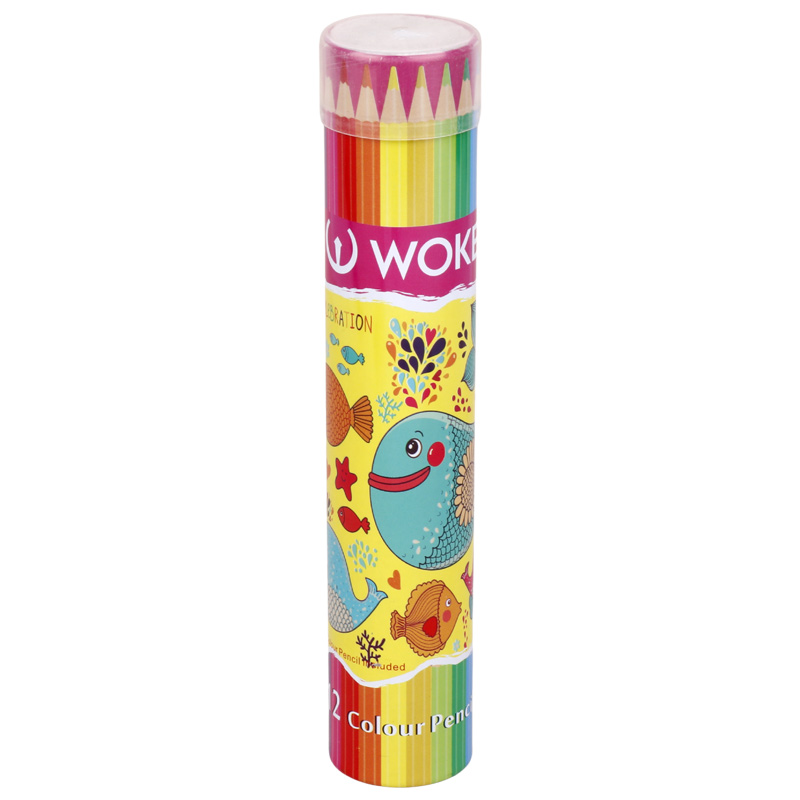 مداد رنگی ۱۲ رنگ وک Woke 9801H-12