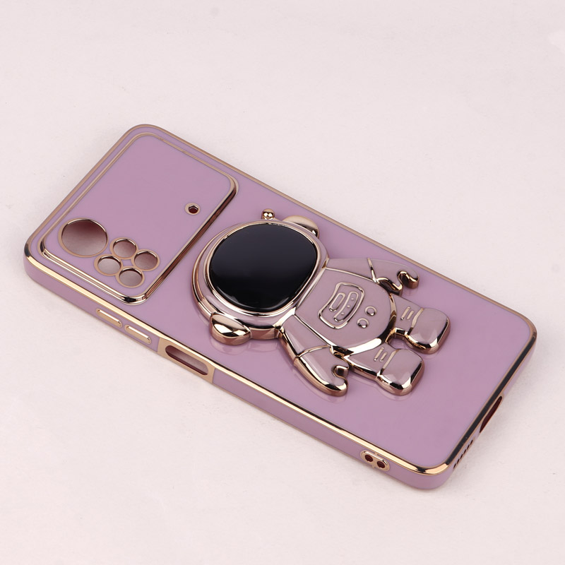 قاب براق My Case استند آدمکی محافظ لنزدار Xiaomi Poco X4 Pro 5G