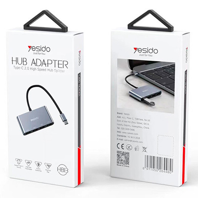 هاب 4 پورت USB2.0 یسیدو HB13
