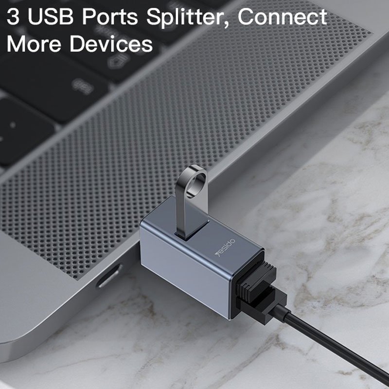 هاب 3 پورت USB3.0 یسیدو HB14