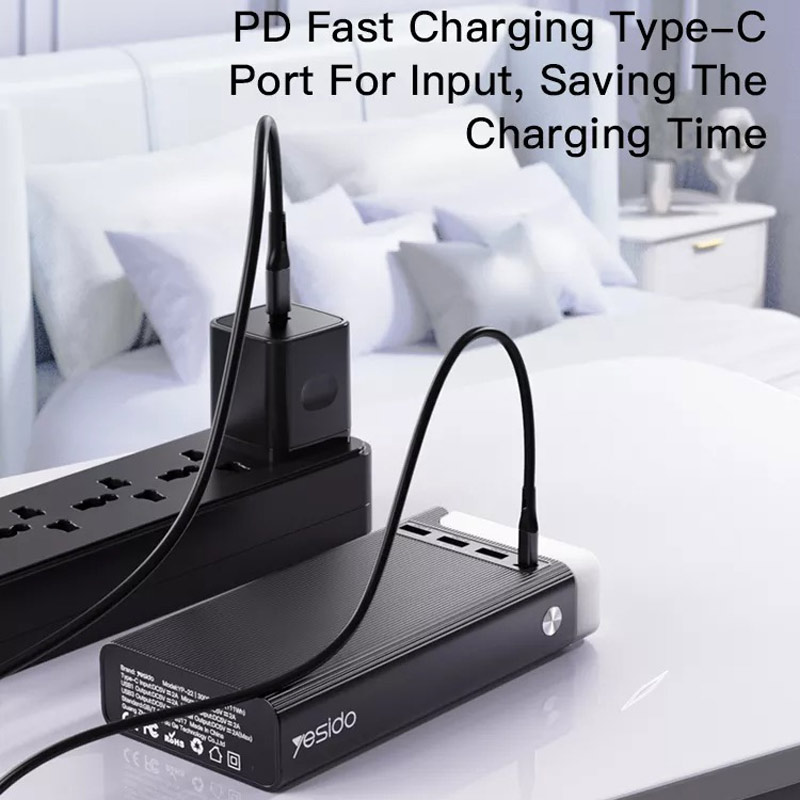 پاور بانک فست شارژ 30000 یسیدو Yesido YP26 PD 22.5W