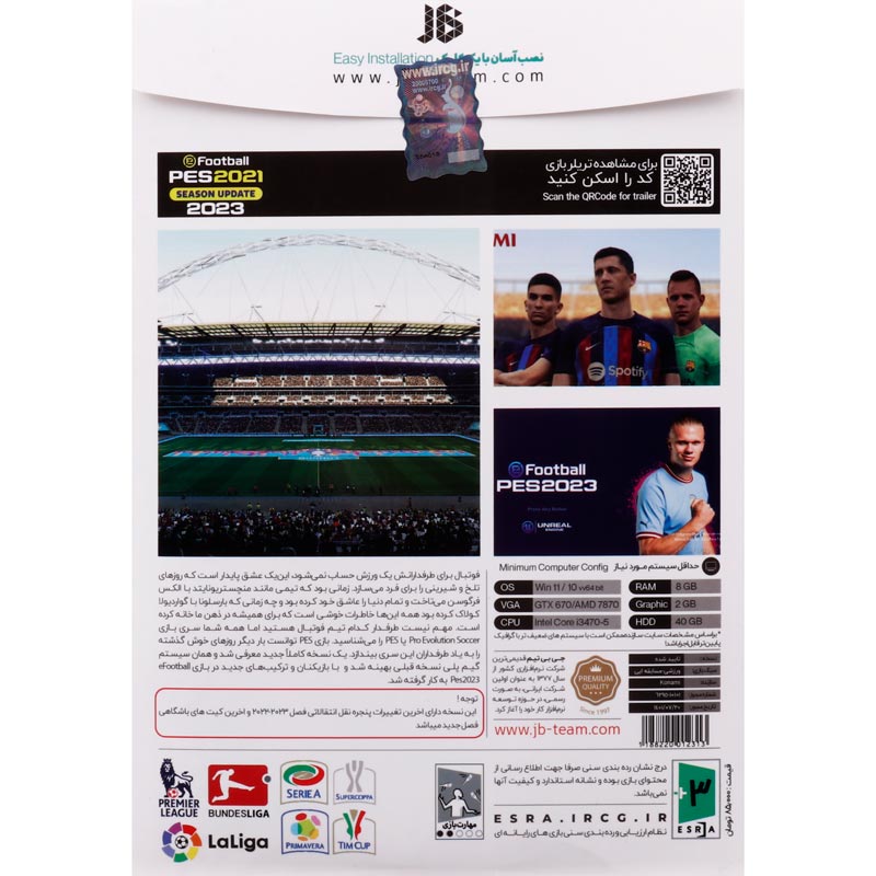 eFootball PES 2021 Season Update 2023 PC 3DVD9 + 1DVD JB.TEAM