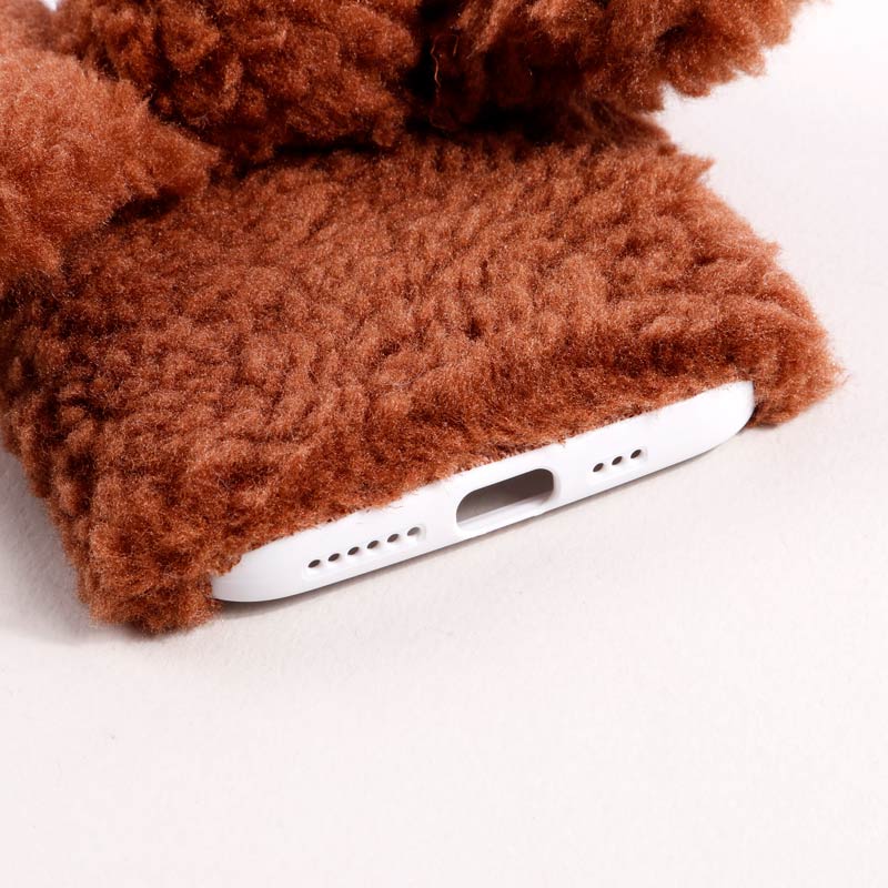 قاب پولیشی سگ پشمالو محافظ لنزدار iPhone 11 Pro قهوه ای