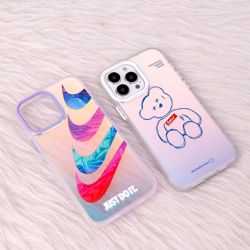 قاب ضد ضربه هولوگرامی دور لنز رنگی iPhone 13 Pro Max