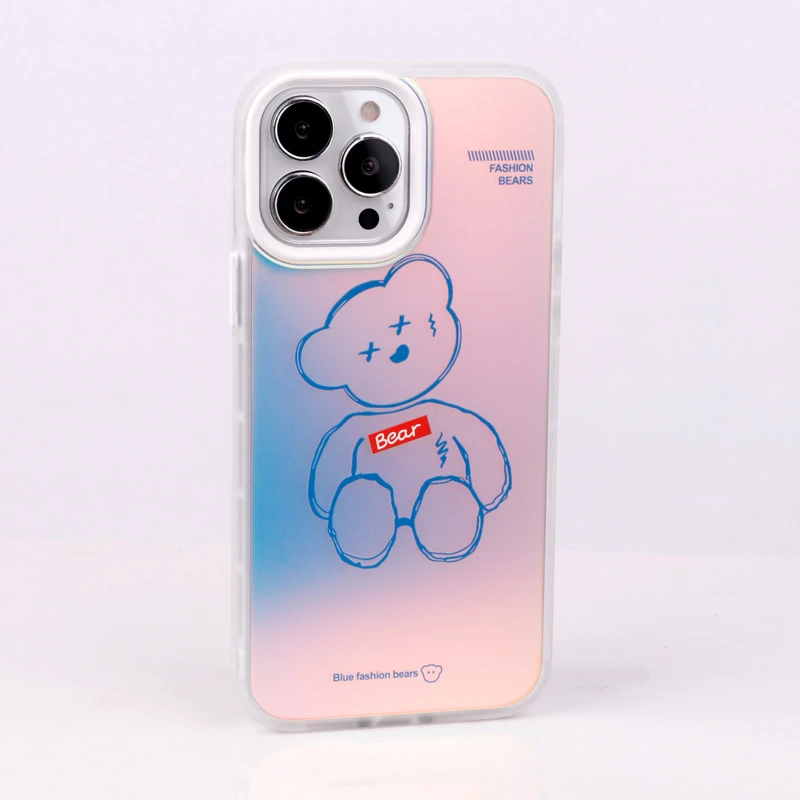 قاب ضد ضربه هولوگرامی دور لنز رنگی iPhone 13 Pro Max