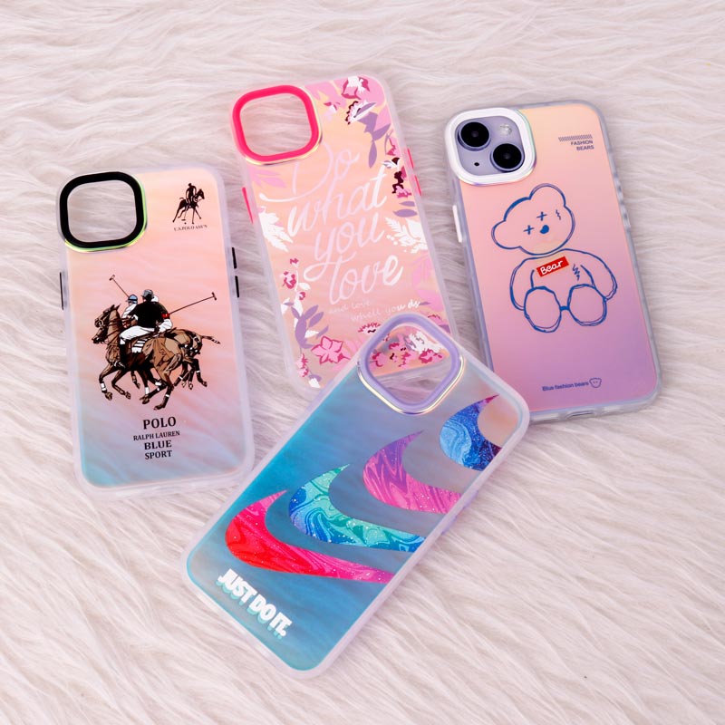 قاب ضد ضربه هولوگرامی دور لنز رنگی iPhone 14