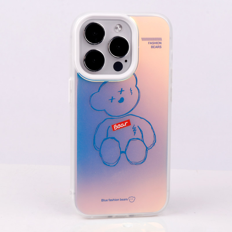 قاب ضد ضربه هولوگرامی دور لنز رنگی iPhone 14 Pro