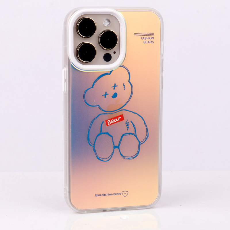 قاب ضد ضربه هولوگرامی دور لنز رنگی iPhone 14 Pro Max