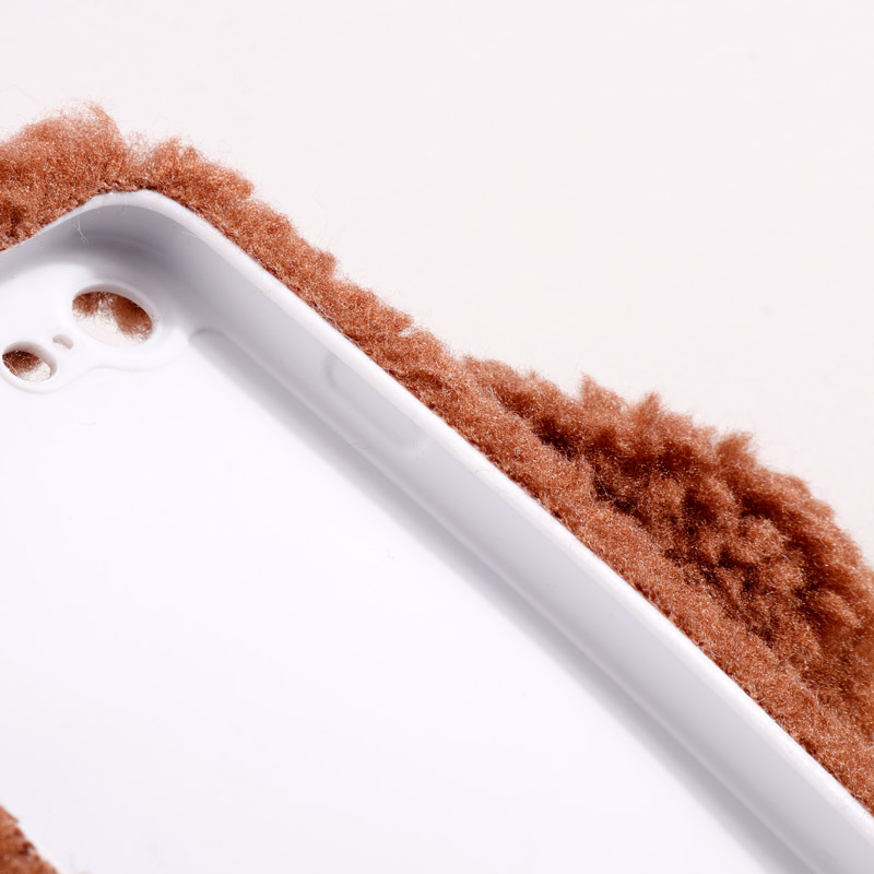 قاب پولیشی سگ پشمالو محافظ لنزدار iPhone 7 / 8 / SE 2020 قهوه ای