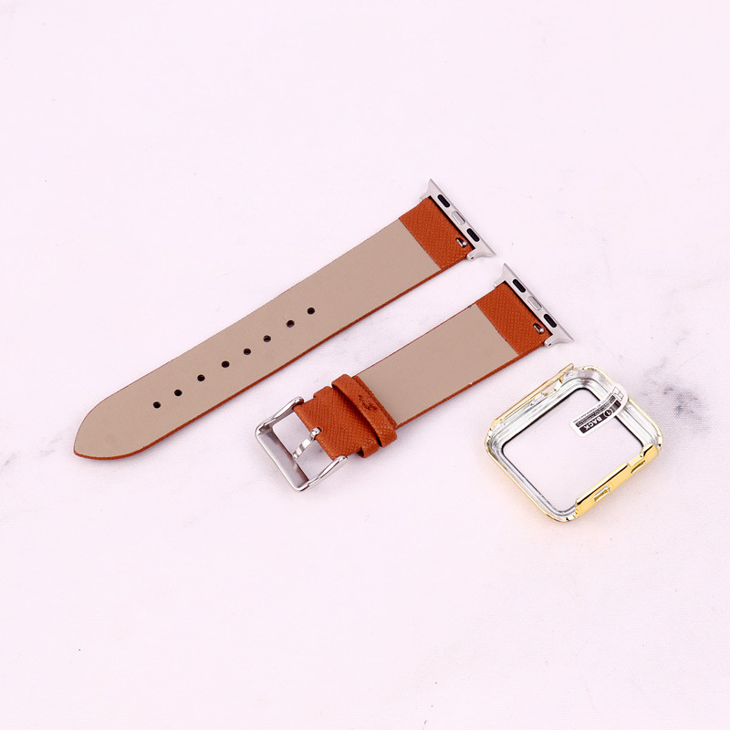 بند اپل واچ طرح چرم + محافظ صفحه 38mm