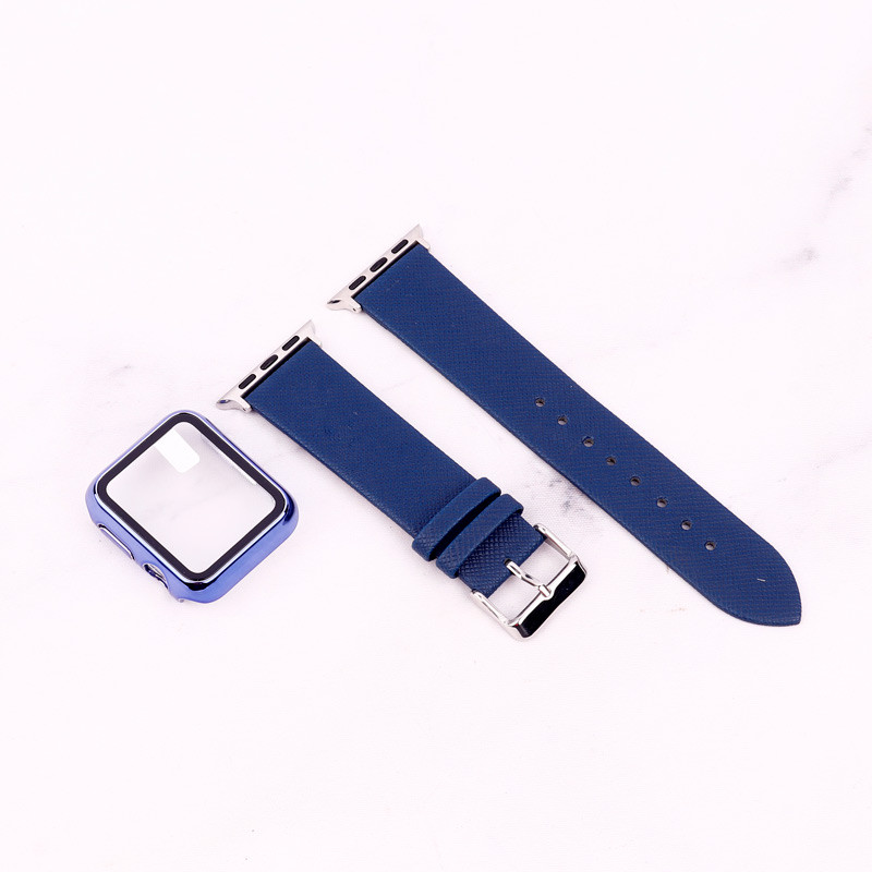 بند اپل واچ طرح چرم + محافظ صفحه 38mm