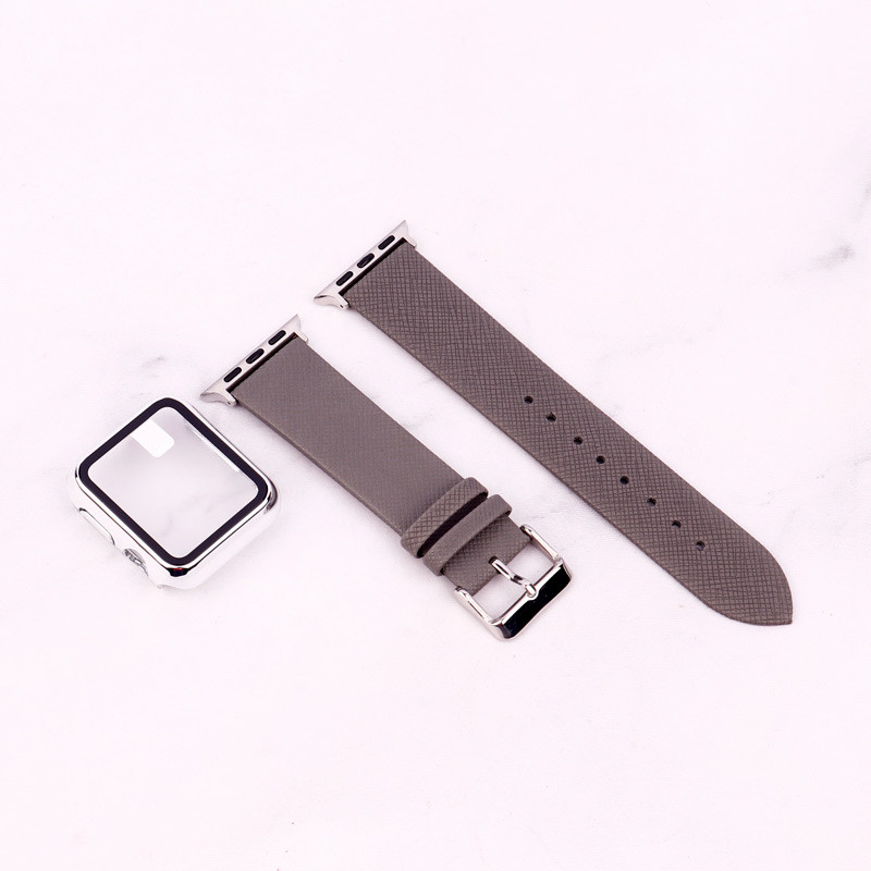 بند اپل واچ طرح چرم + محافظ صفحه 38mm