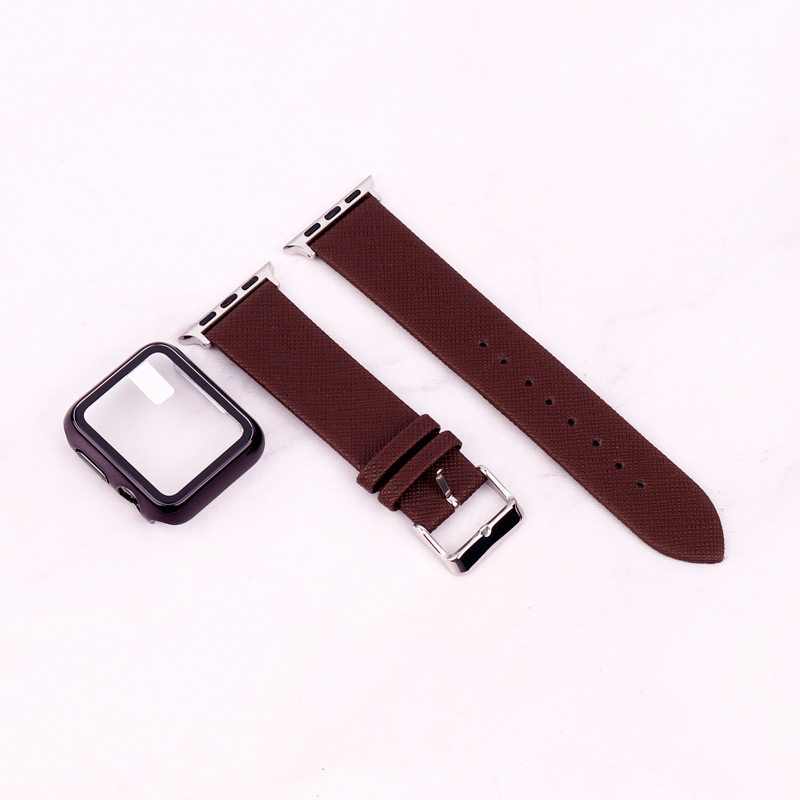 بند اپل واچ طرح چرم + محافظ صفحه 38mm