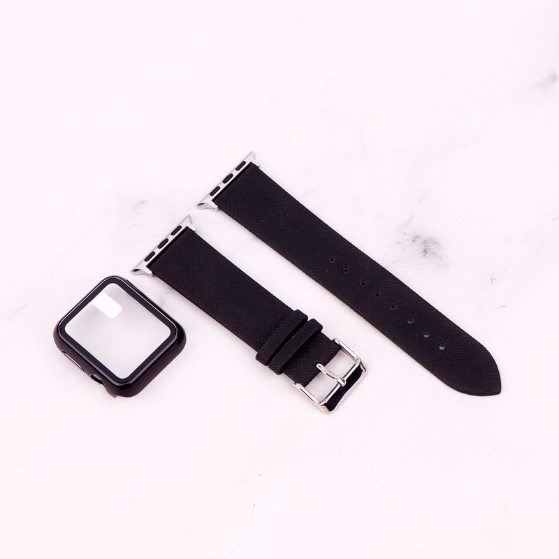 بند اپل واچ طرح چرم + محافظ صفحه 38mm