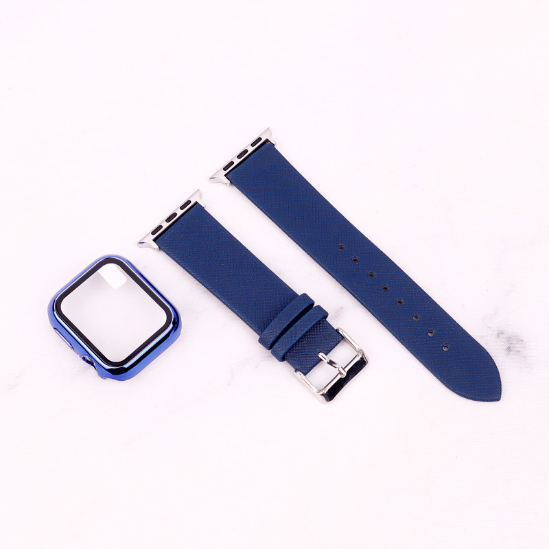 بند اپل واچ طرح چرم + محافظ صفحه 40mm