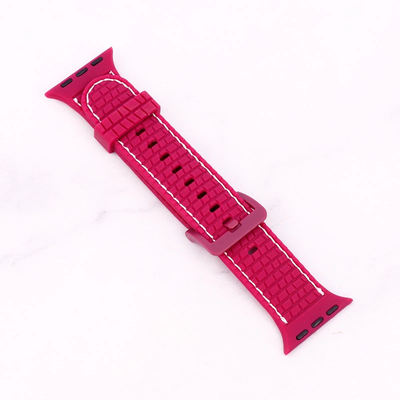 بند اپل واچ طرح سیلیکونی دور دوخت 41/40/38mm