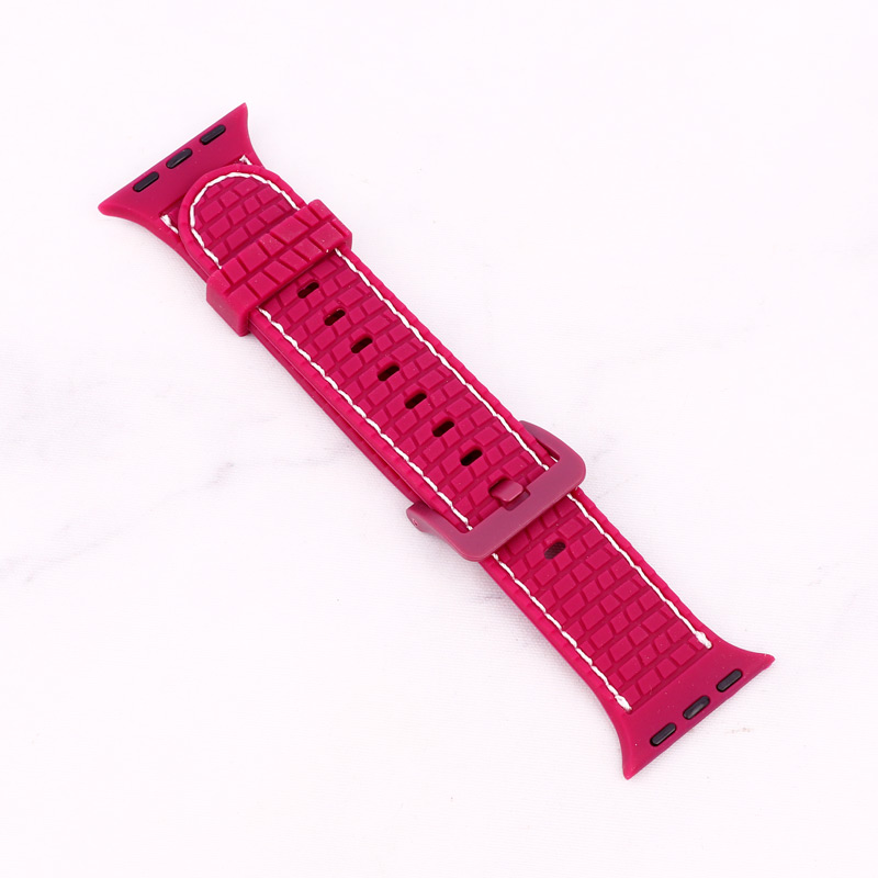 بند اپل واچ طرح سیلیکونی دور دوخت 41/40/38mm
