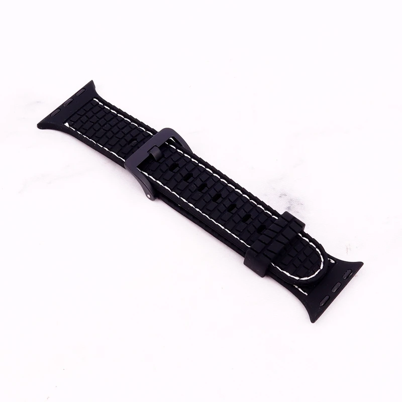بند اپل واچ طرح سیلیکونی دور دوخت 41/40/38mm