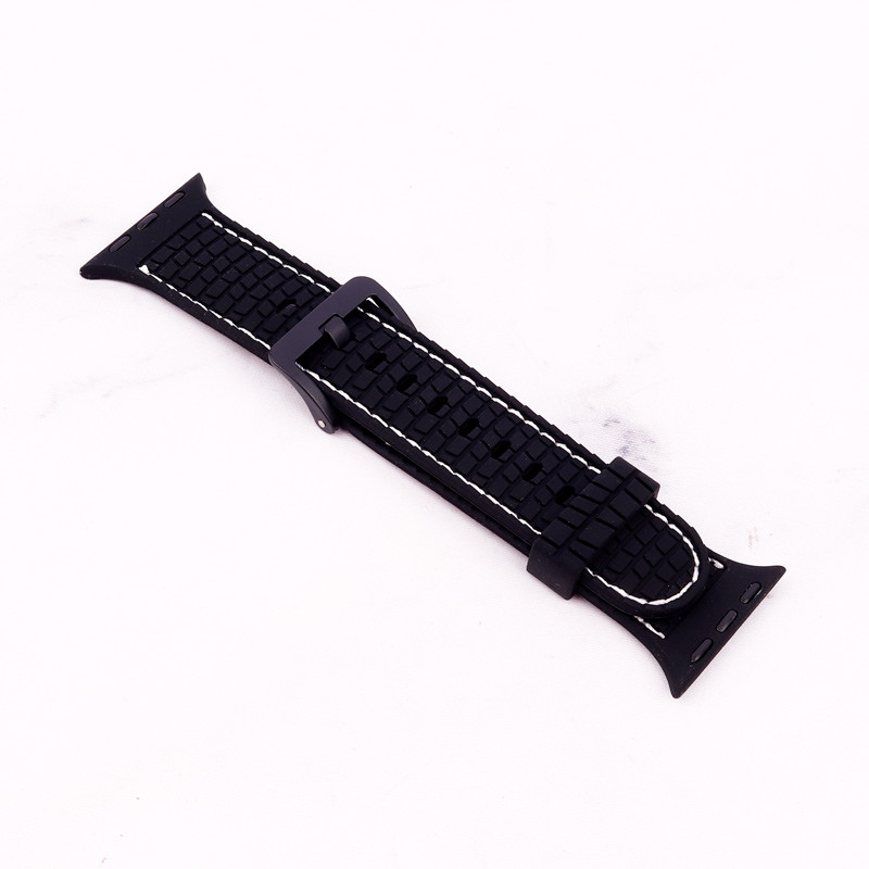 بند اپل واچ طرح سیلیکونی دور دوخت 41/40/38mm