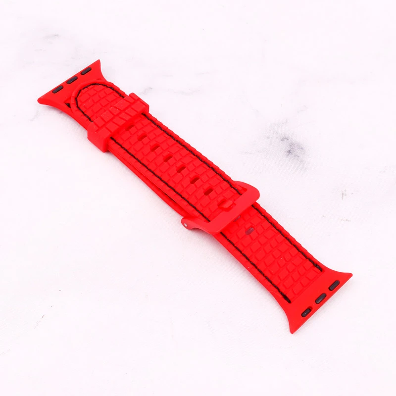 بند اپل واچ طرح سیلیکونی دور دوخت 41/40/38mm