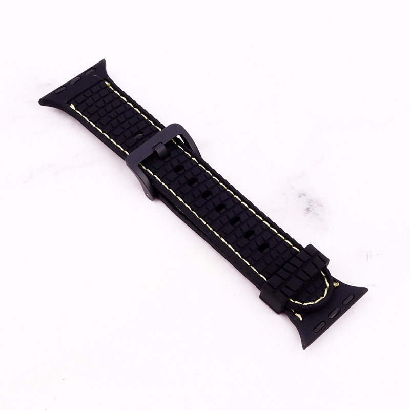بند اپل واچ طرح سیلیکونی دور دوخت 41/40/38mm