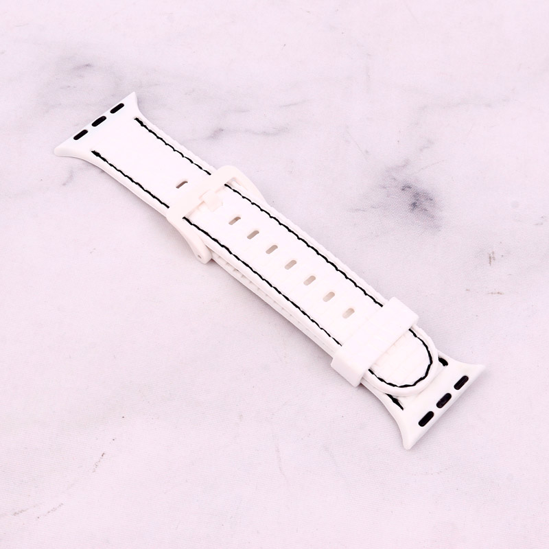 بند اپل واچ طرح سیلیکونی دور دوخت 41/40/38mm