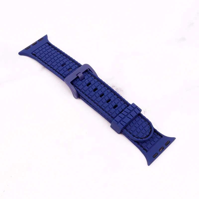 بند اپل واچ طرح سیلیکونی دور دوخت 41/40/38mm