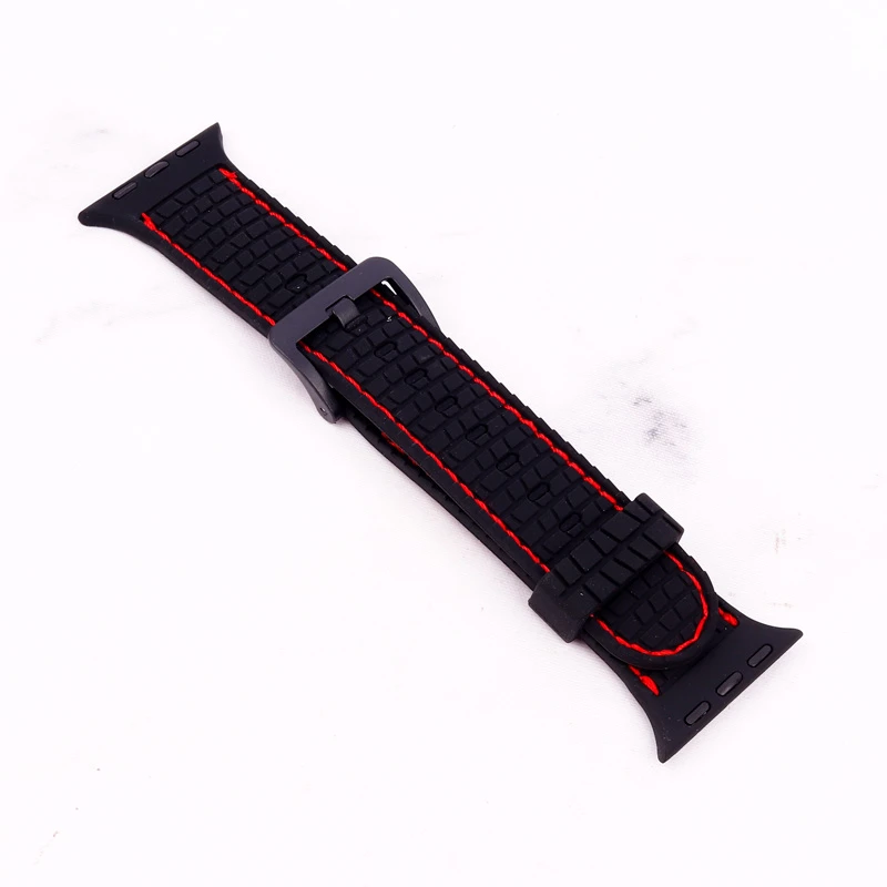 بند اپل واچ طرح سیلیکونی دور دوخت 41/40/38mm