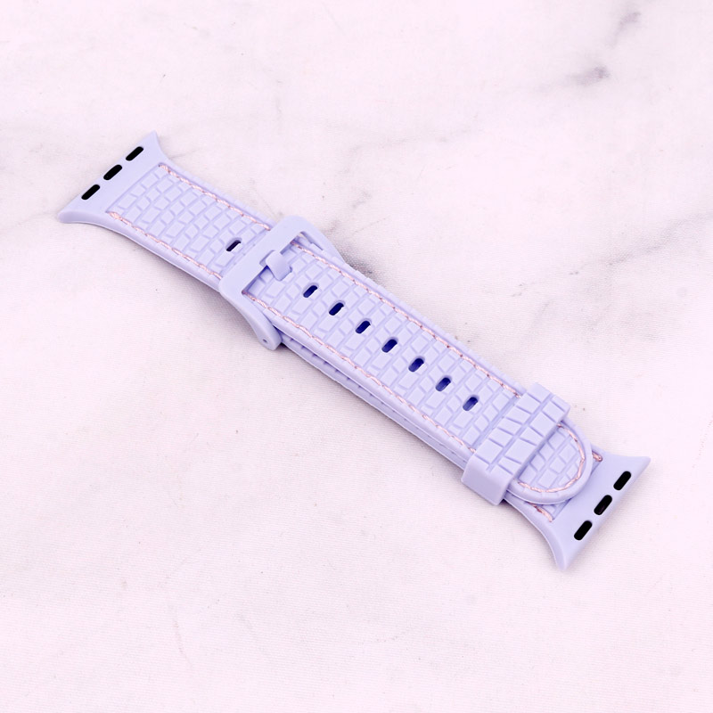 بند اپل واچ طرح سیلیکونی دور دوخت 41/40/38mm