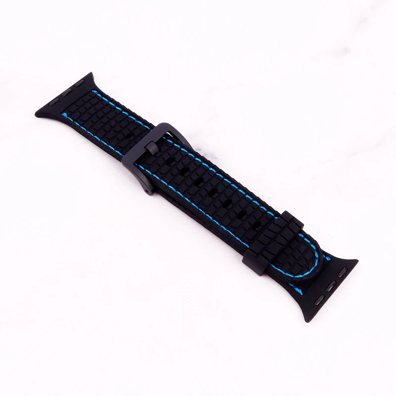 بند اپل واچ طرح سیلیکونی دور دوخت 41/40/38mm