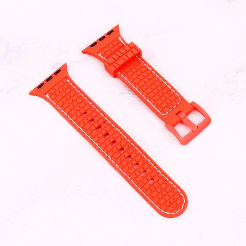 بند اپل واچ طرح سیلیکونی دور دوخت 41/40/38mm