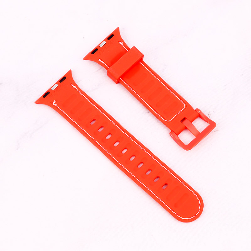 بند اپل واچ طرح سیلیکونی دور دوخت 41/40/38mm
