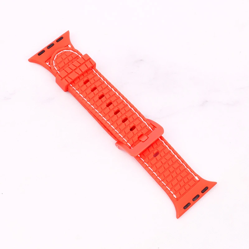 بند اپل واچ طرح سیلیکونی دور دوخت 41/40/38mm