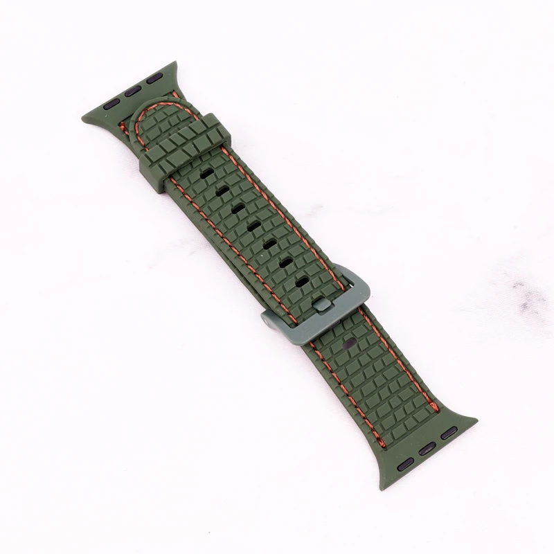 بند اپل واچ طرح سیلیکونی دور دوخت 41/40/38mm