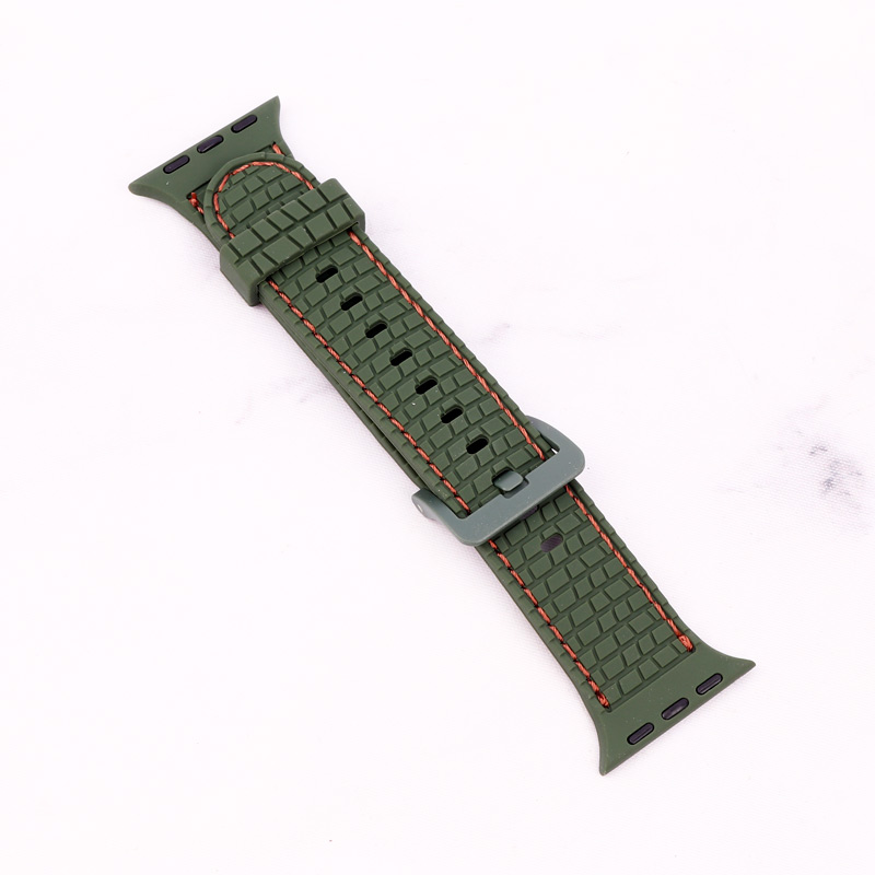 بند اپل واچ طرح سیلیکونی دور دوخت 41/40/38mm