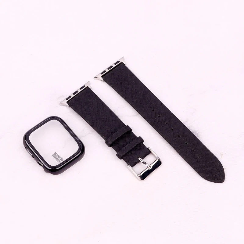 بند اپل واچ طرح چرم + محافظ صفحه 41mm