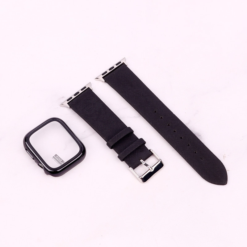 بند اپل واچ طرح چرم + محافظ صفحه 41mm