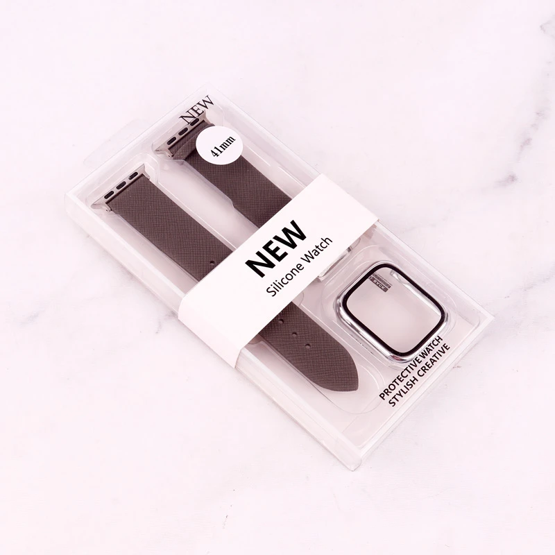 بند اپل واچ طرح چرم + محافظ صفحه 41mm