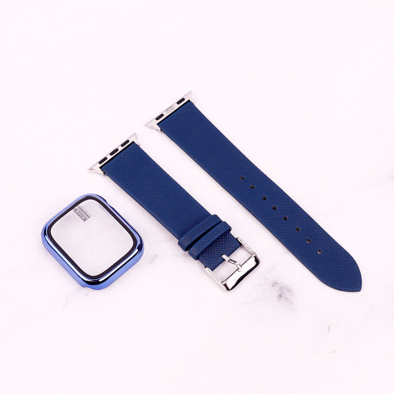 بند اپل واچ طرح چرم + محافظ صفحه 41mm