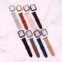 بند اپل واچ طرح چرم + محافظ صفحه 42mm