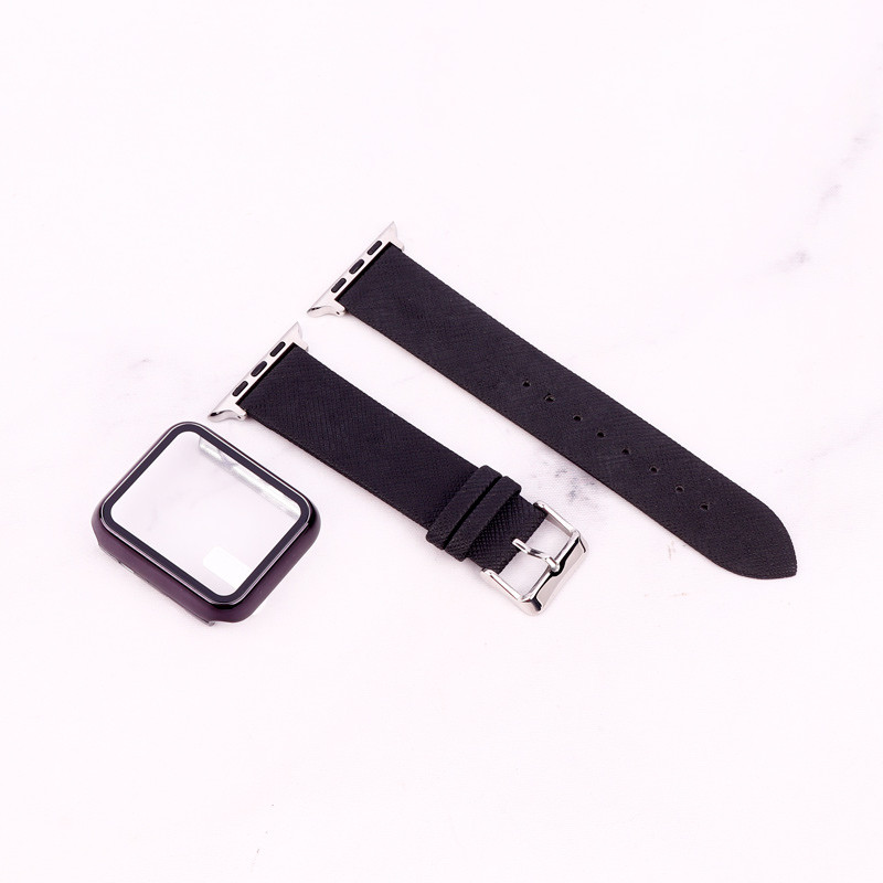 بند اپل واچ طرح چرم + محافظ صفحه 42mm