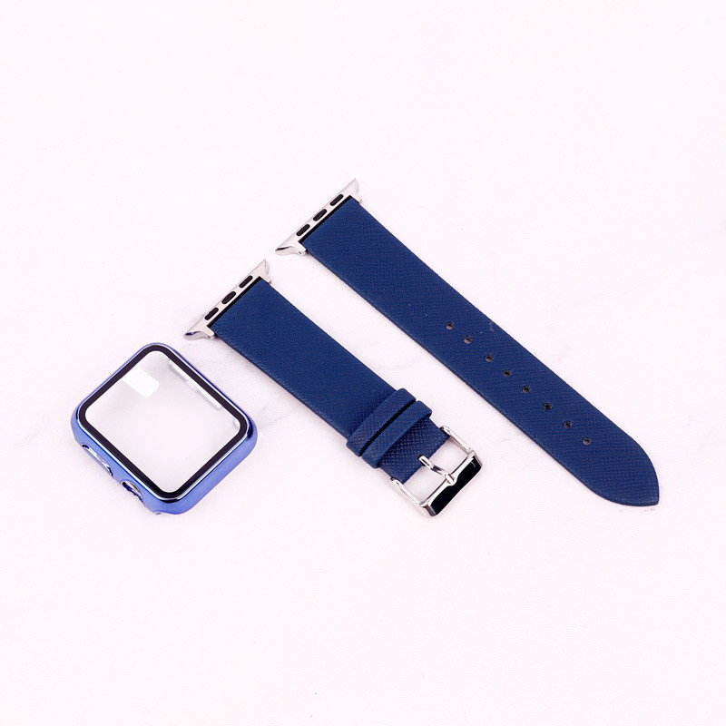 بند اپل واچ طرح چرم + محافظ صفحه 42mm