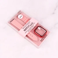 بند اپل واچ طرح چرم + محافظ صفحه 44mm