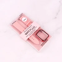 بند اپل واچ طرح چرم + محافظ صفحه 45mm